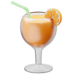 The Orange Juice 3D Icon 