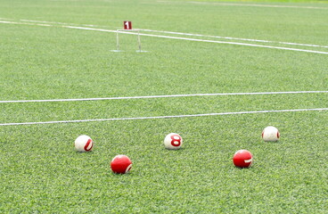 Play Sports Gateball on lawn.