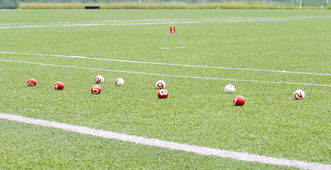 Play Sports Gateball on lawn.