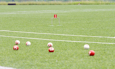 Play Sports Gateball on lawn.