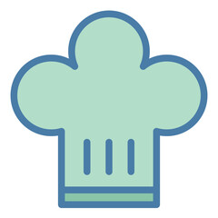 Cook chef icon in a hat