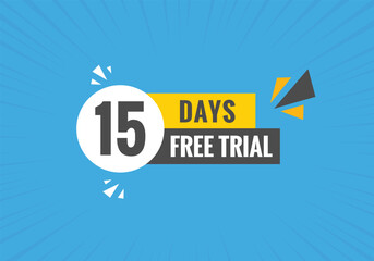15 days Free trial Banner Design. 15 day free banner background