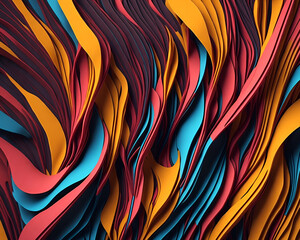 Abstract colorful wave background for design created. Generative AI