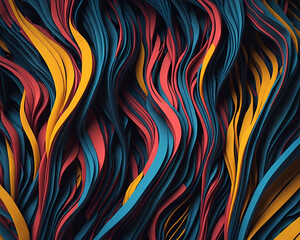 Abstract colorful wave background for design created. Generative AI