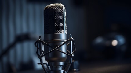 Generative AI. Studio microphone

