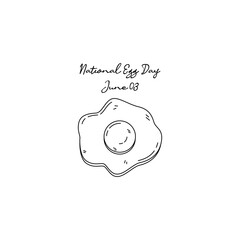 line art of national egg day good for national egg day celebrate. line art. illustration.