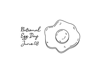 line art of national egg day good for national egg day celebrate. line art. illustration.