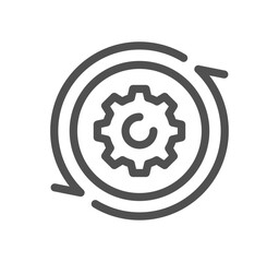 Data analysis related icon outline and linear vector.