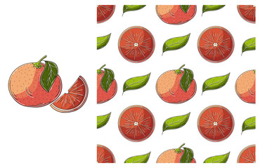 Seamless pattern for kitchen, restaurant or shop. Set in hand draw style