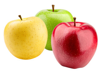 Apple isolated on white background, full depth of field