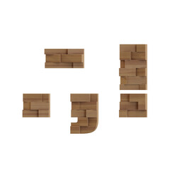 Wooden Deco Wall 3D Alphabet or PNG Letters