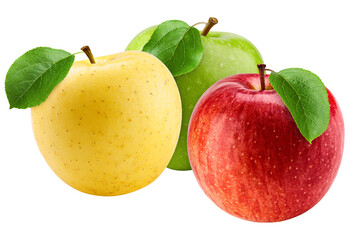 Apple isolated on white background, full depth of field