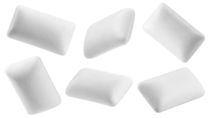chewing gum isolated on white background, clipping path, full depth of field