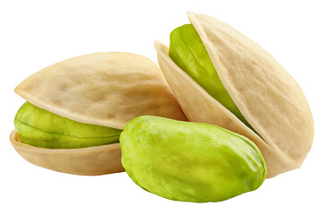 pistachio isolated on white background, full depth of field