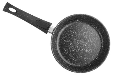 black fry pan, isolated on white background