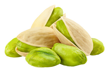 pistachio isolated on white background, full depth of field