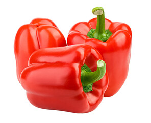 sweet pepper, paprika, isolated on white background, full depth of field