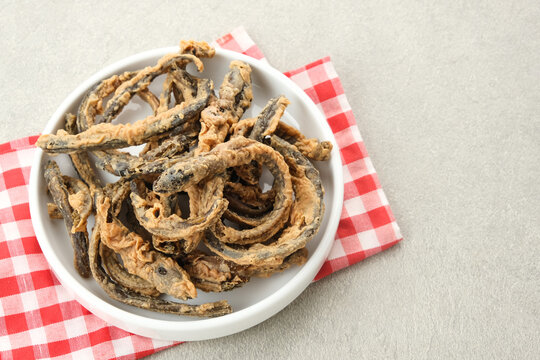 Belut Goreng or Fried Paddy Eel, (Monopterus albus), Indonesian traditional food
