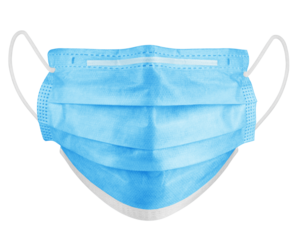 Medical mask isolated on white background, corona virus protection, covid-19, full depth of field