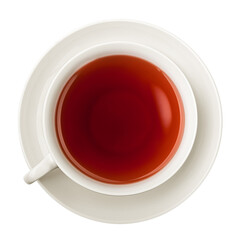 Cup of tea, isolated on white background, full depth of field