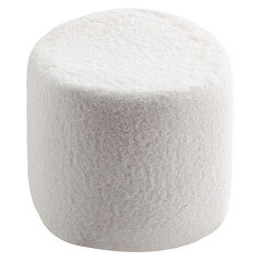 marshmallow isolated on white background, clipping path, full depth of field