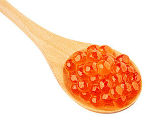 red Caviar, isolated on white background, full depth of field
