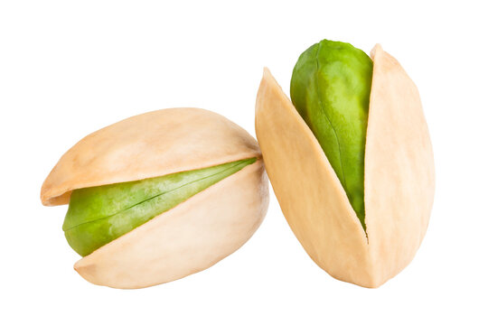 pistachio isolated on white background, full depth of field
