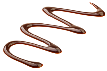 Liquid chocolate syrup isolated on white background, clipping path, full depth of field