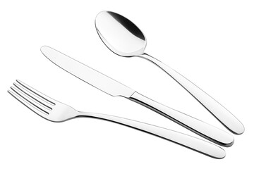 knife, fork, spoon, teaspoon, cutlery on white background, isolated