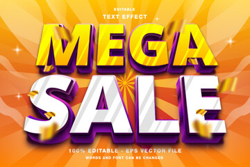 Mega Sale 3D Editable Text Effect