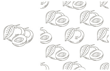 Coloring pattern for kitchen, restaurant or shop. Set in hand draw style