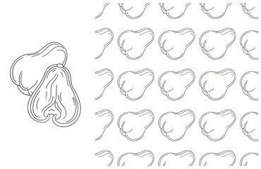 Coloring pattern for kitchen, restaurant or shop. Set in hand draw style