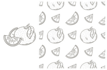 Coloring pattern for kitchen, restaurant or shop. Set in hand draw style