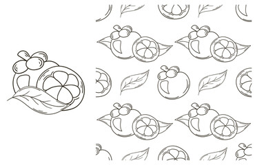 Coloring pattern for kitchen, restaurant or shop. Set in hand draw style
