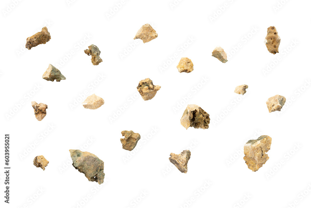 Poster set of small rock particle