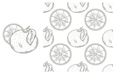 Coloring pattern for kitchen, restaurant or shop. Set in hand draw style