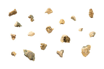 Set of small rock particle