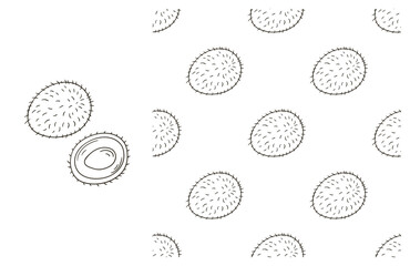 Coloring pattern for kitchen, restaurant or shop. Set in hand draw style