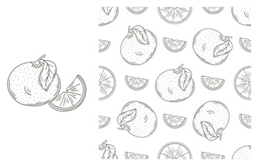 Coloring pattern for kitchen, restaurant or shop. Set in hand draw style