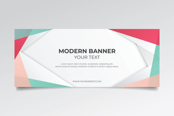 Abstract banner with modern shapes