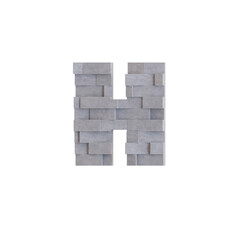 Concrete Deco Wall 3D Alphabet or PNG Letters