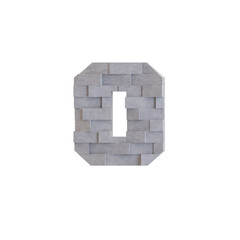 Concrete Deco Wall 3D Alphabet or PNG Letters