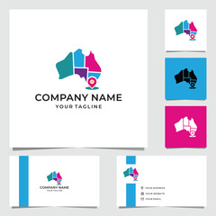 Simple Australia Courier Logo Design 2