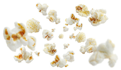 Flying delicious popcorn cut out