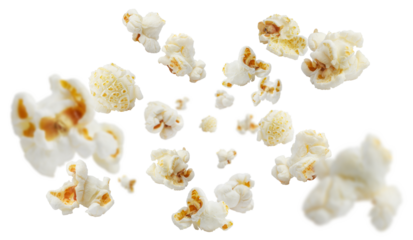 Flying delicious popcorn cut out