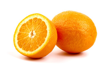 Oranges, isolated on white background.