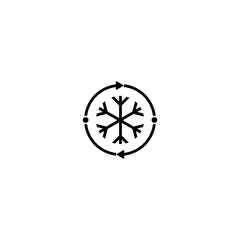Freezer control icon logo design isolated on white background
