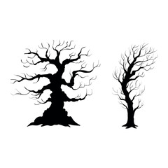dry tree silhouette  collection 2