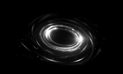 Glow swirl light effect. Circular lens flare. Abstract rotational lines on transparent background	