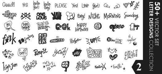 letter design vector collection set